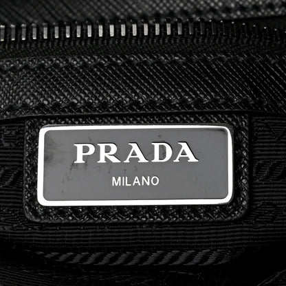 Prada Nylon Vela Flat Messenger Bag Black 6 of 10