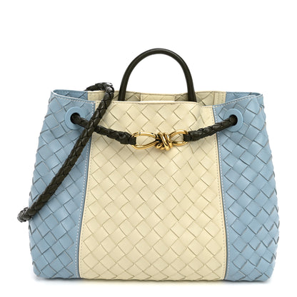 Bottega Veneta Nappa Intrecciato Medium Andiamo Shoulder Bag Sea Salt Ice Kaki 1 of 9