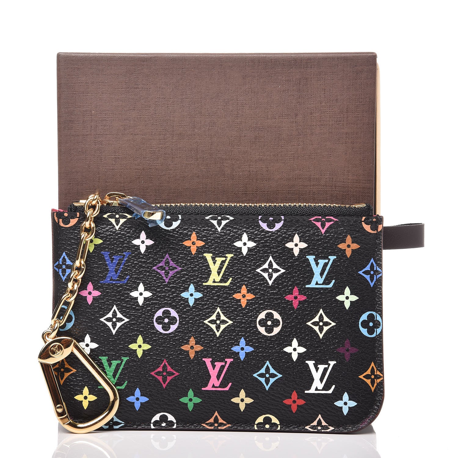 Louis Vuitton Monogram Multicolor Key Pouch Black Grenade 8 of 8