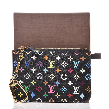Louis Vuitton Monogram Multicolor Key Pouch Black Grenade 8 of 8