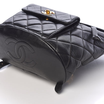 Chanel Lambskin Quilted CC Chain Backpack Black 9 of 10