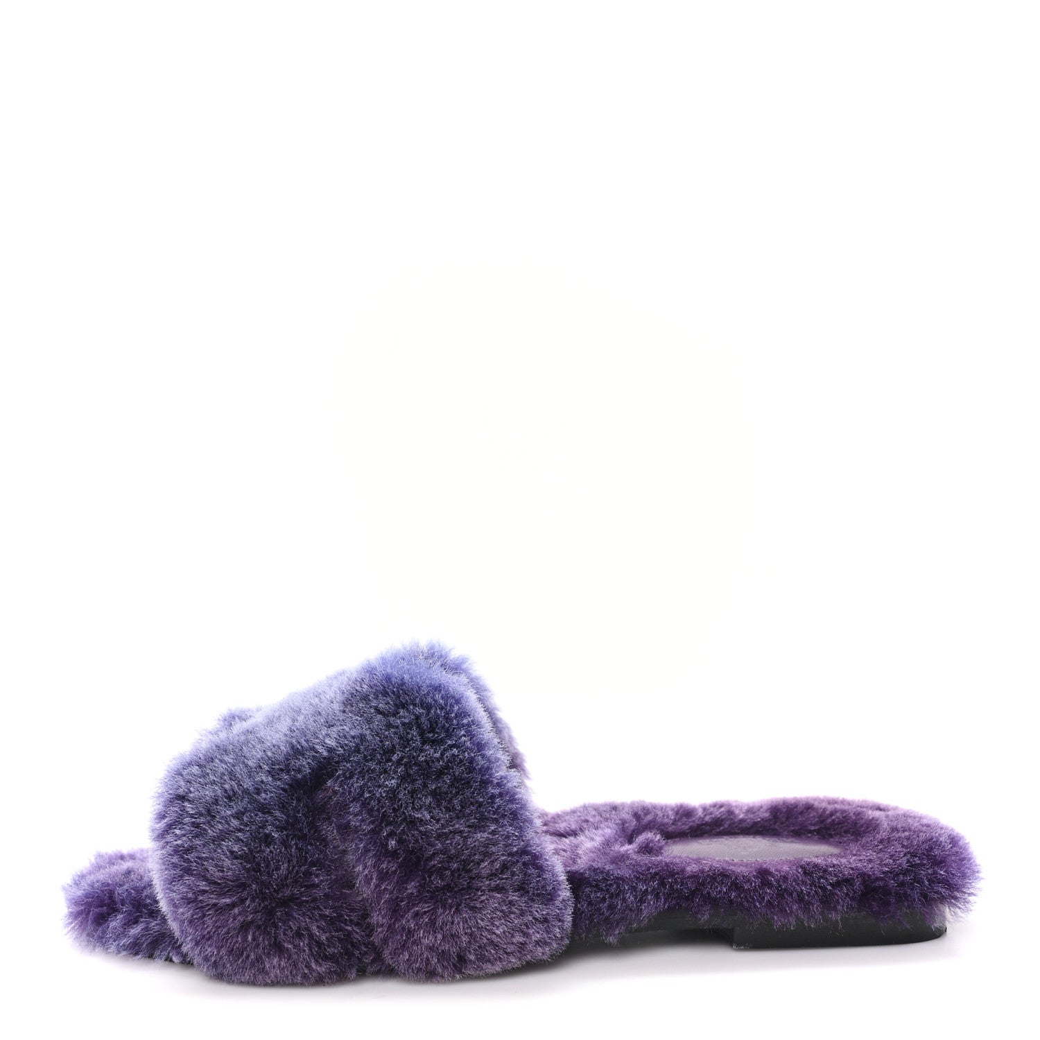 Hermes Woolskin Oran Sandals 38 Violet Fonce 1 of 8