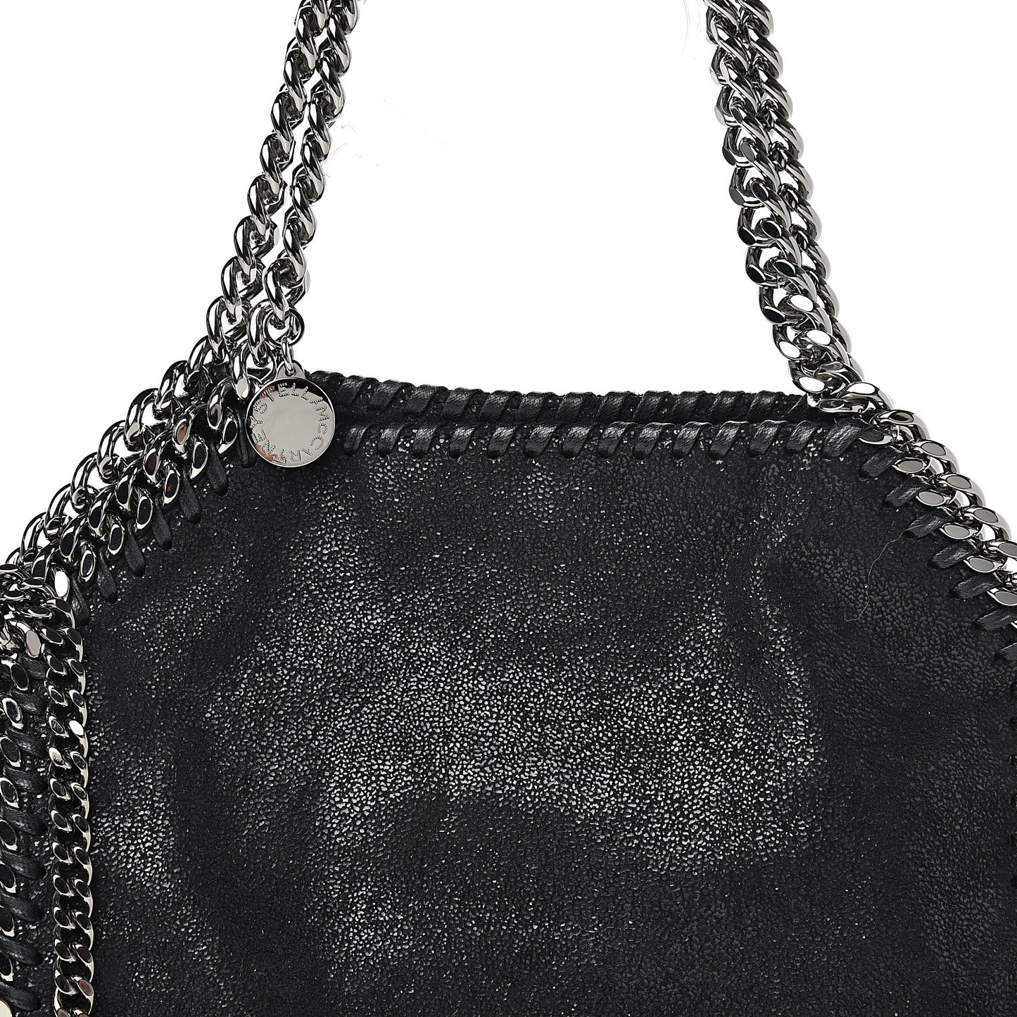 Shaggy Deer Mini Falabella Fold Over Tote Black