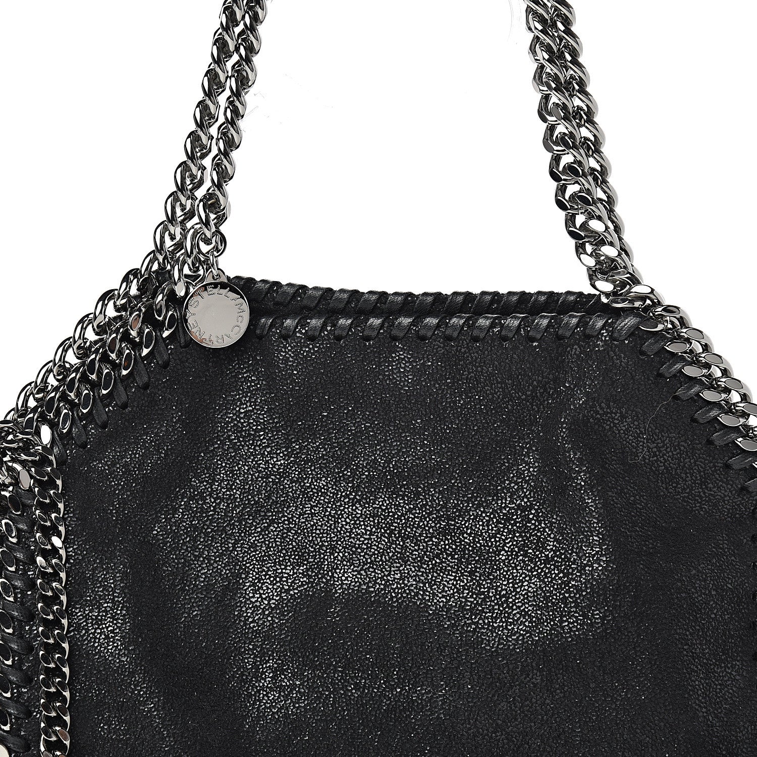 Stella McCartney Shaggy Deer Mini Falabella Fold Over Tote Black 8 of 10
