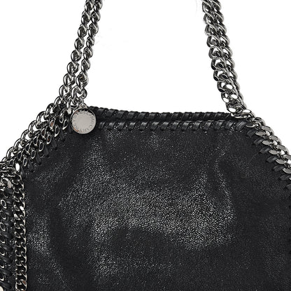 Stella McCartney Shaggy Deer Mini Falabella Fold Over Tote Black 8 of 10