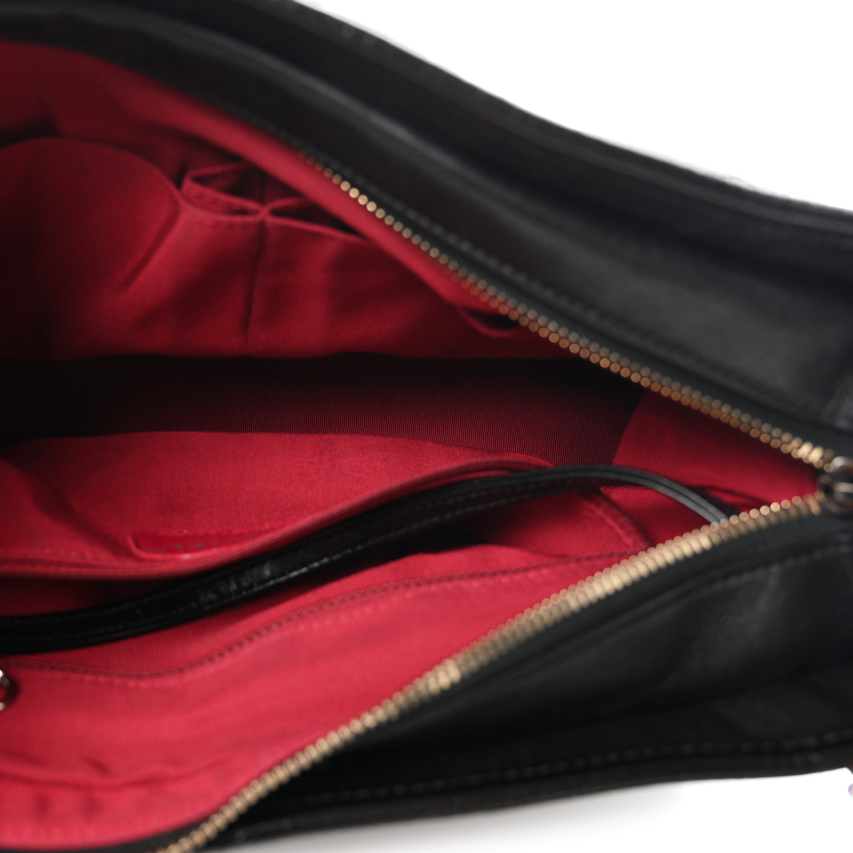 Aged Calfskin Quilted Medium Gabrielle Hobo Black
