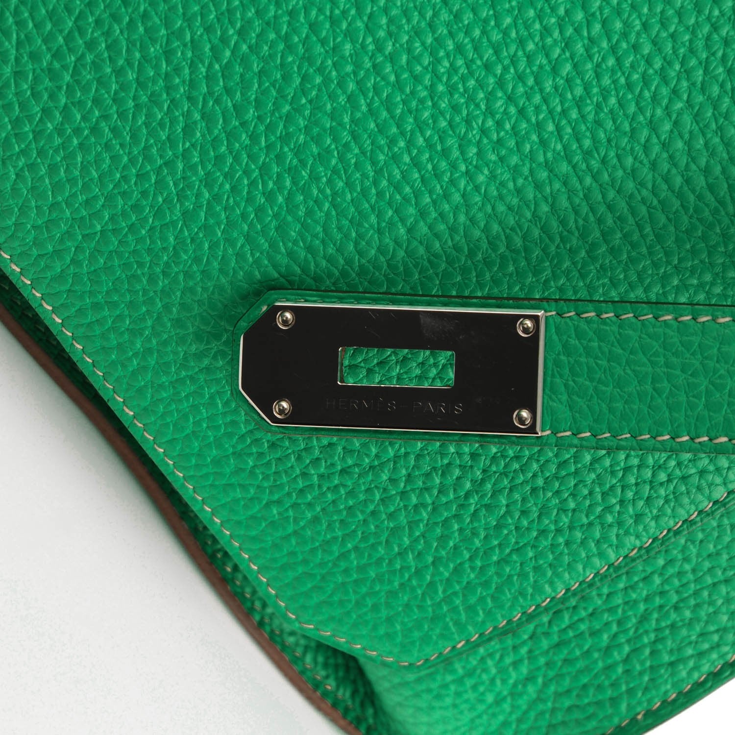 Hermes Taurillon Clemence Eclat Jypsiere 34 Menthe Etoupe 13 of 17
