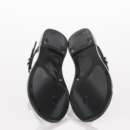 Chanel Jelly Camellia Thong Sandals 35 Black 5 of 7
