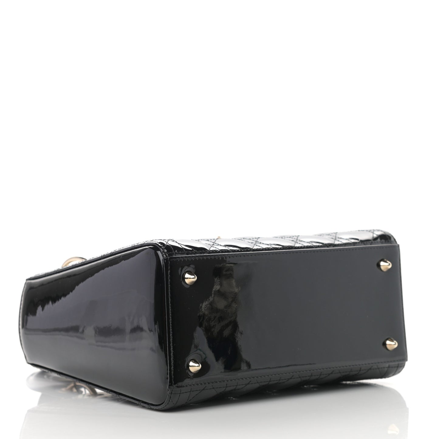 Patent Cannage Medium Lady Dior Black