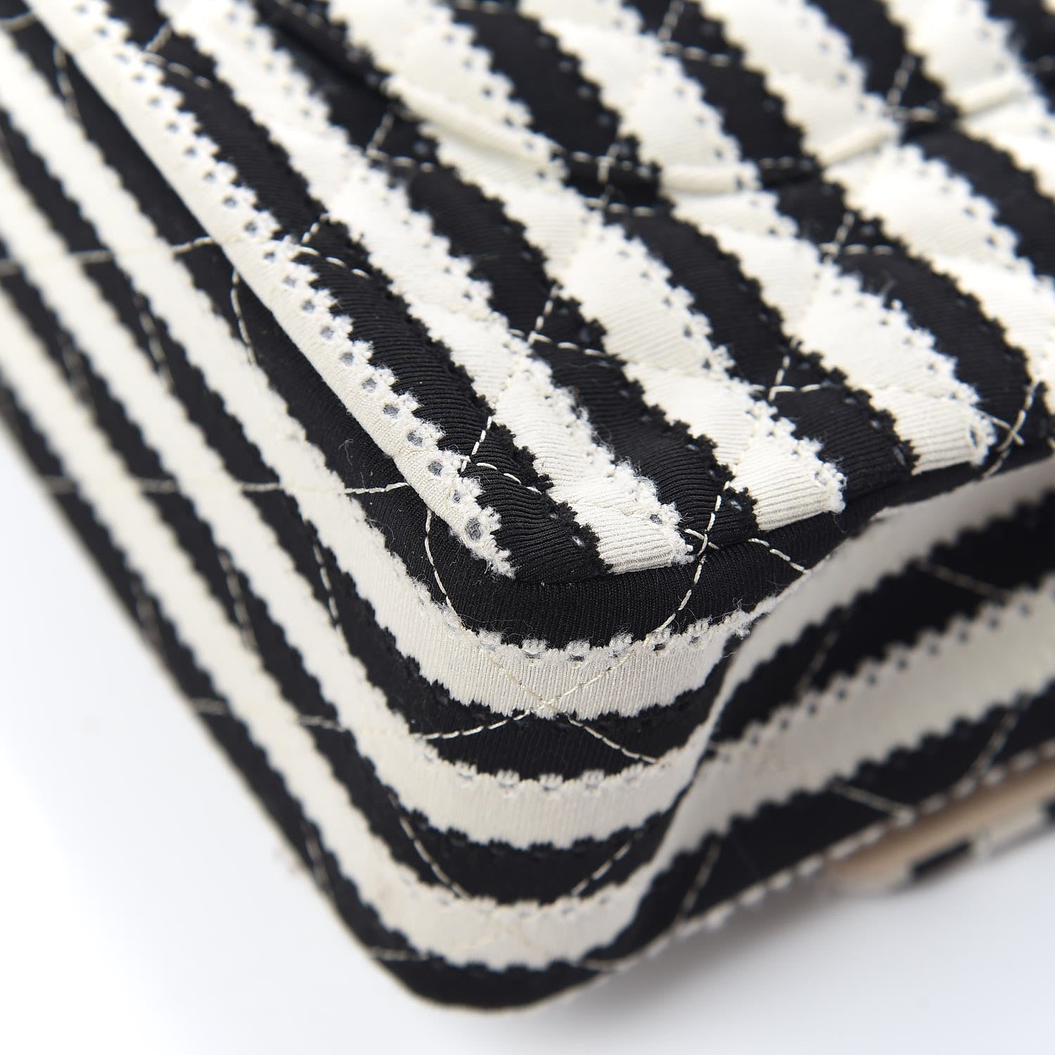 Chanel Jersey Quilted Medium Coco Sailor Flap Black White 19 of 20