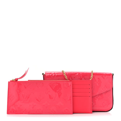 Louis Vuitton Vernis Felicie Pochette Chain Wallet Hot Pink 3 of 14