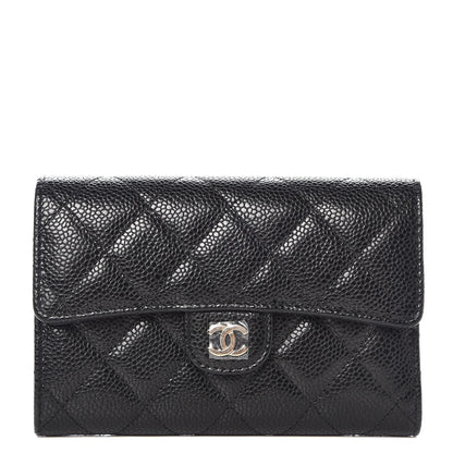 Chanel Caviar Quilted Small Flap Wallet Black 1 of 9