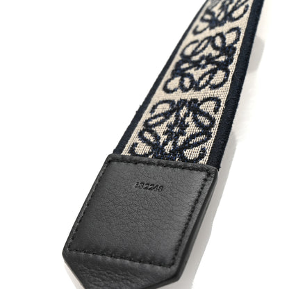 Loewe Calfskin Jacquard Anagram Strap Navy Black 5 of 5