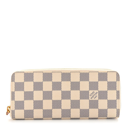 Louis Vuitton Damier Azur Clemence Wallet Rose Ballerine 1 of 9