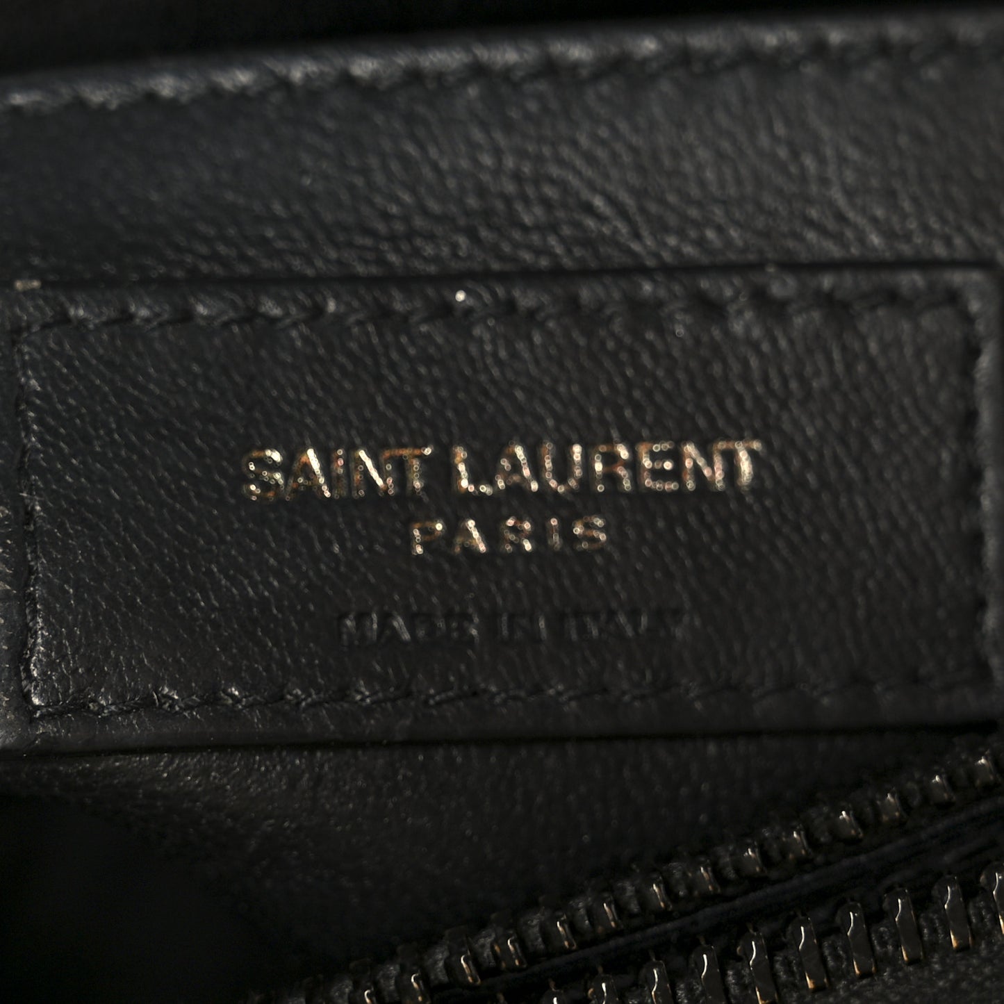 Calfskin Y Quilted Monogram Monochrome Small Loulou Chain Satchel Black