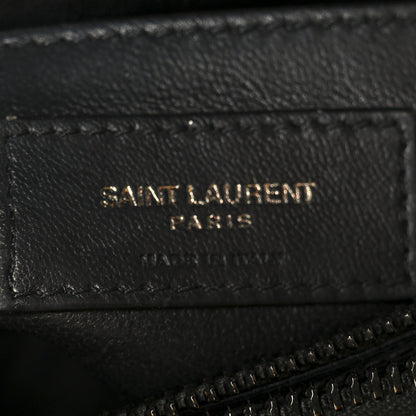Saint Laurent Calfskin Y Quilted Monogram Monochrome Small Loulou Chain Satchel Black 7 of 11
