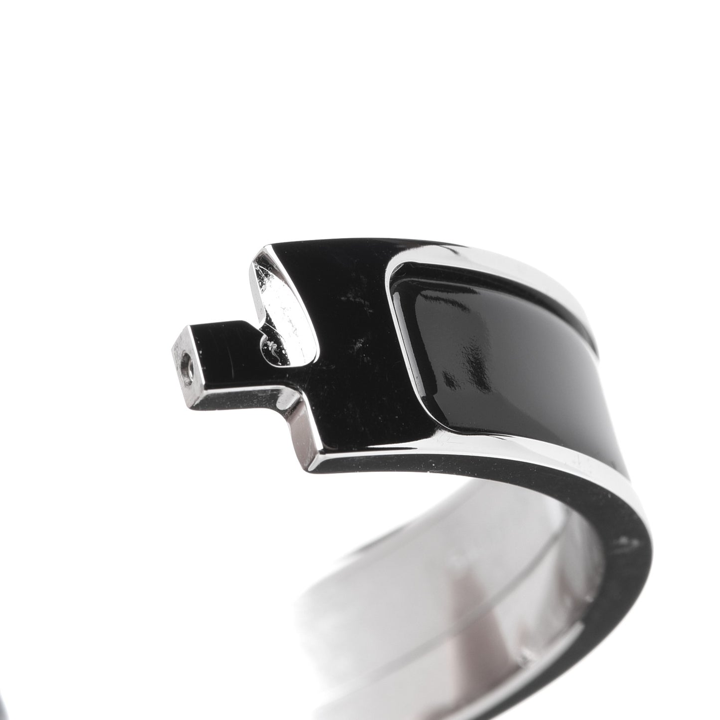 Enamel Narrow Clic Clac H Bracelet PM Black