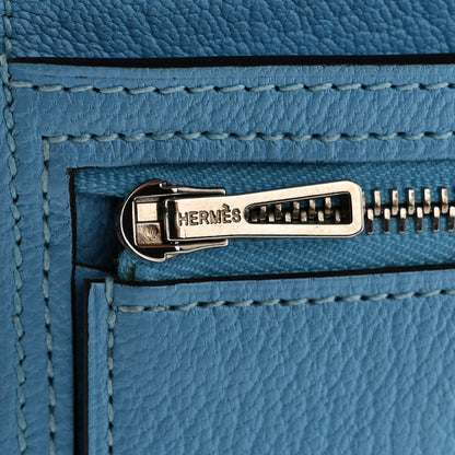 Hermes Chevre Mysore Bearn Gusset Wallet Celeste 9 of 15