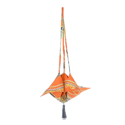 Hermes Silk Petit H Net Bag Orange 1 of 8