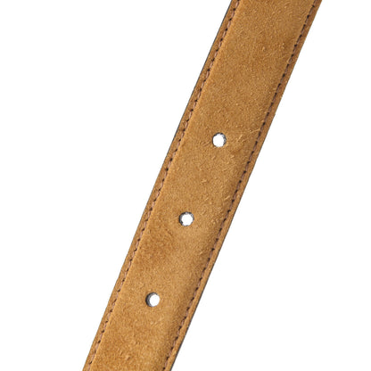 Gucci Suede Icaro G Cube 25mm Belt 90 36 Light Cognac 4 of 5