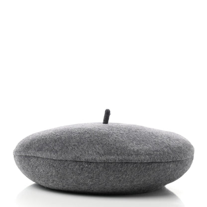 Christian Dior Wool Oblique Reversible Chic Beret 58 Gray 5 of 8
