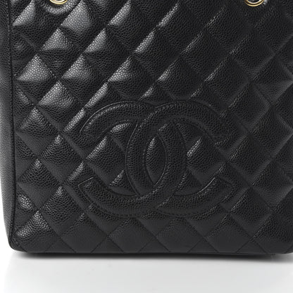 Chanel Caviar Quilted Petit Shopping Tote PST Black 10 of 10