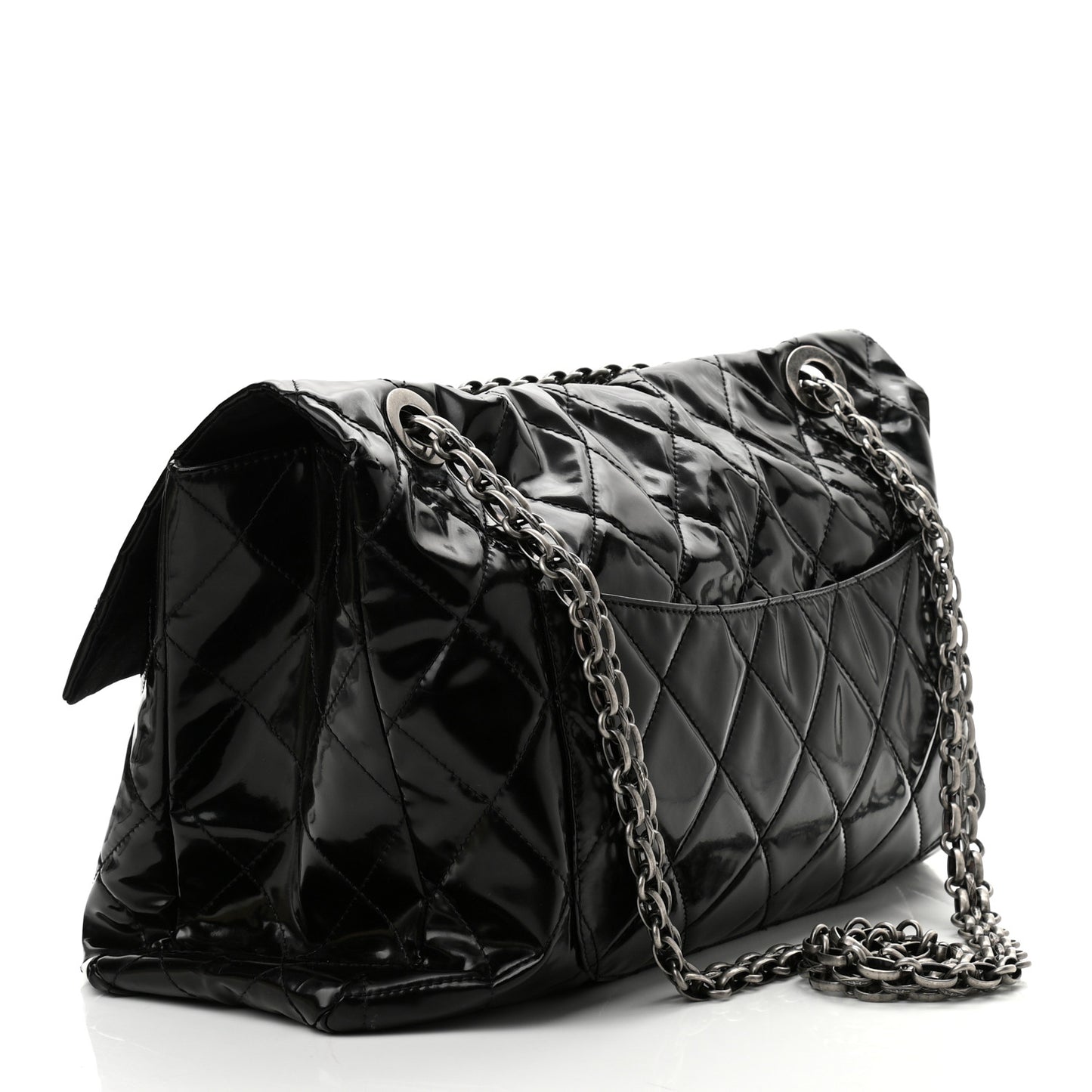 Vinyl Quilted XXL Reissue Flap Black