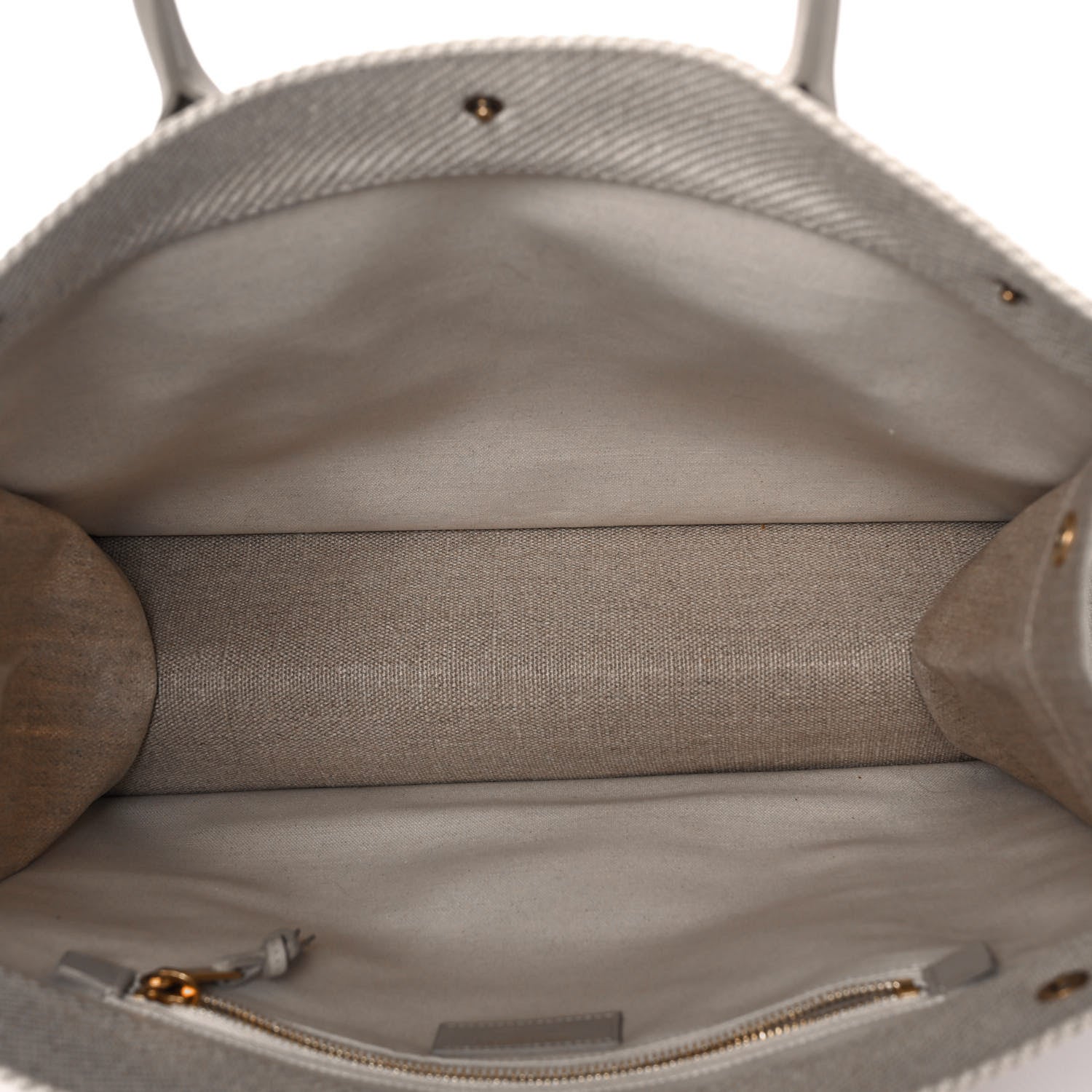 Saint Laurent Linen Calfskin Small Rive Gauche Tote Beige Sea Salt 4 of 9