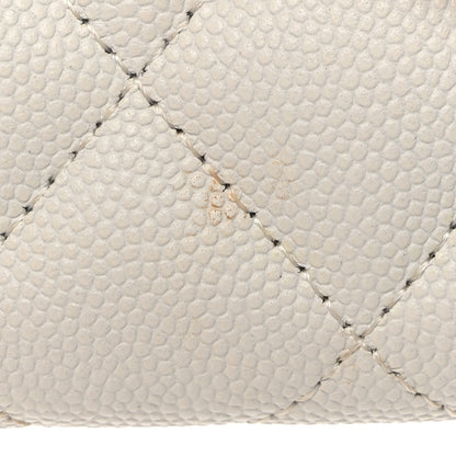 Chanel Caviar Quilted Large Flap Wallet White 12 of 12