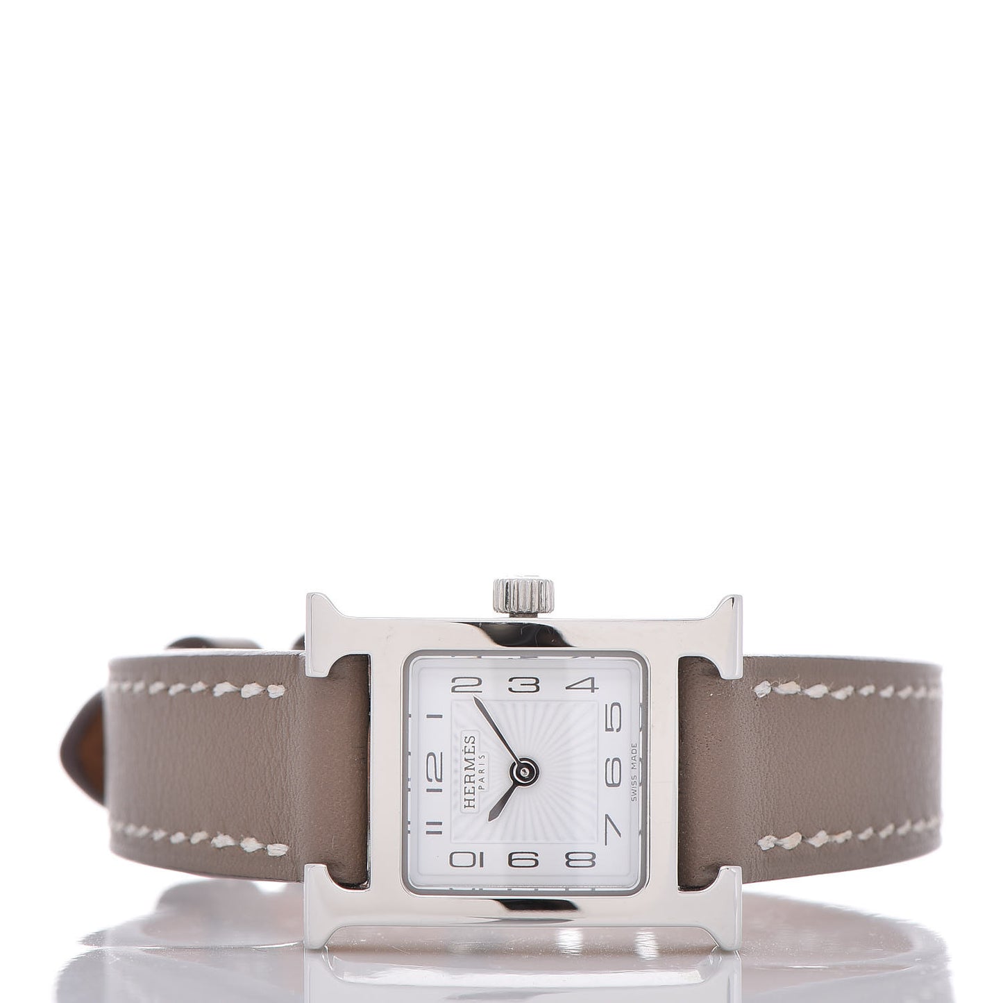 Stainless Steel Swift 17.2mm Heure H Hour Watch Etoupe