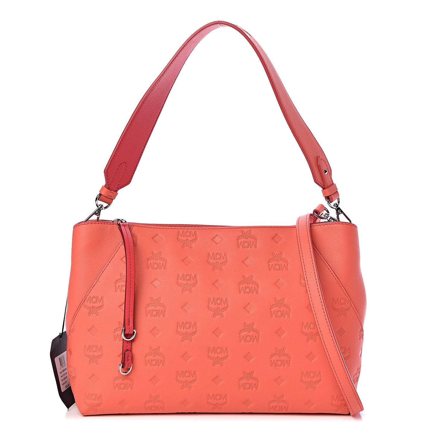 Calfskin Ottomar Monogram Medium Klara Hobo Hot Coral