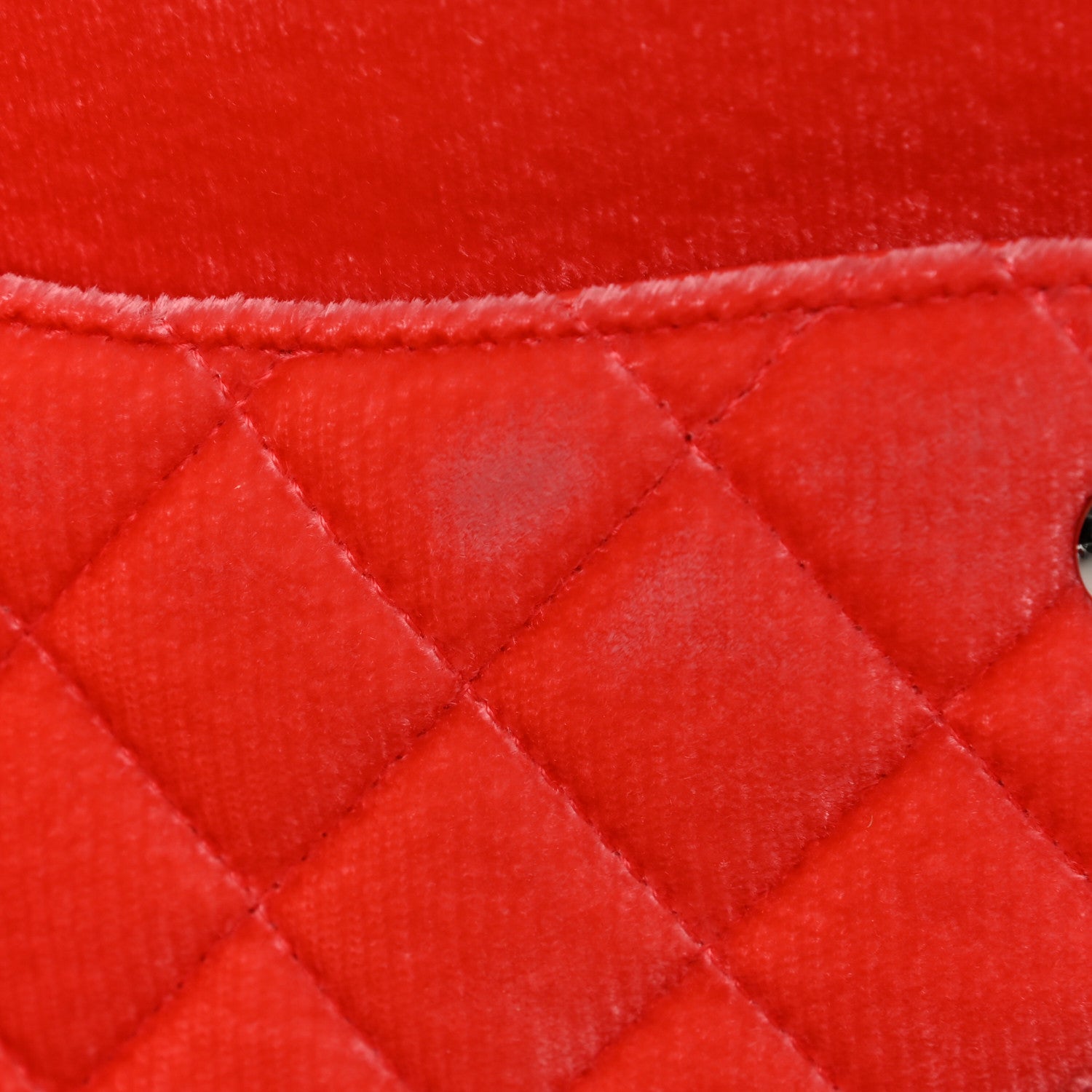 Chanel Velvet Quilted Medium Double Flap Coral 11 of 13