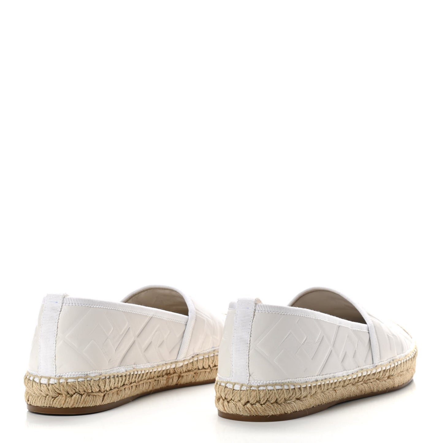 Nappa FF Embossed Espadrilles 40 Snow
