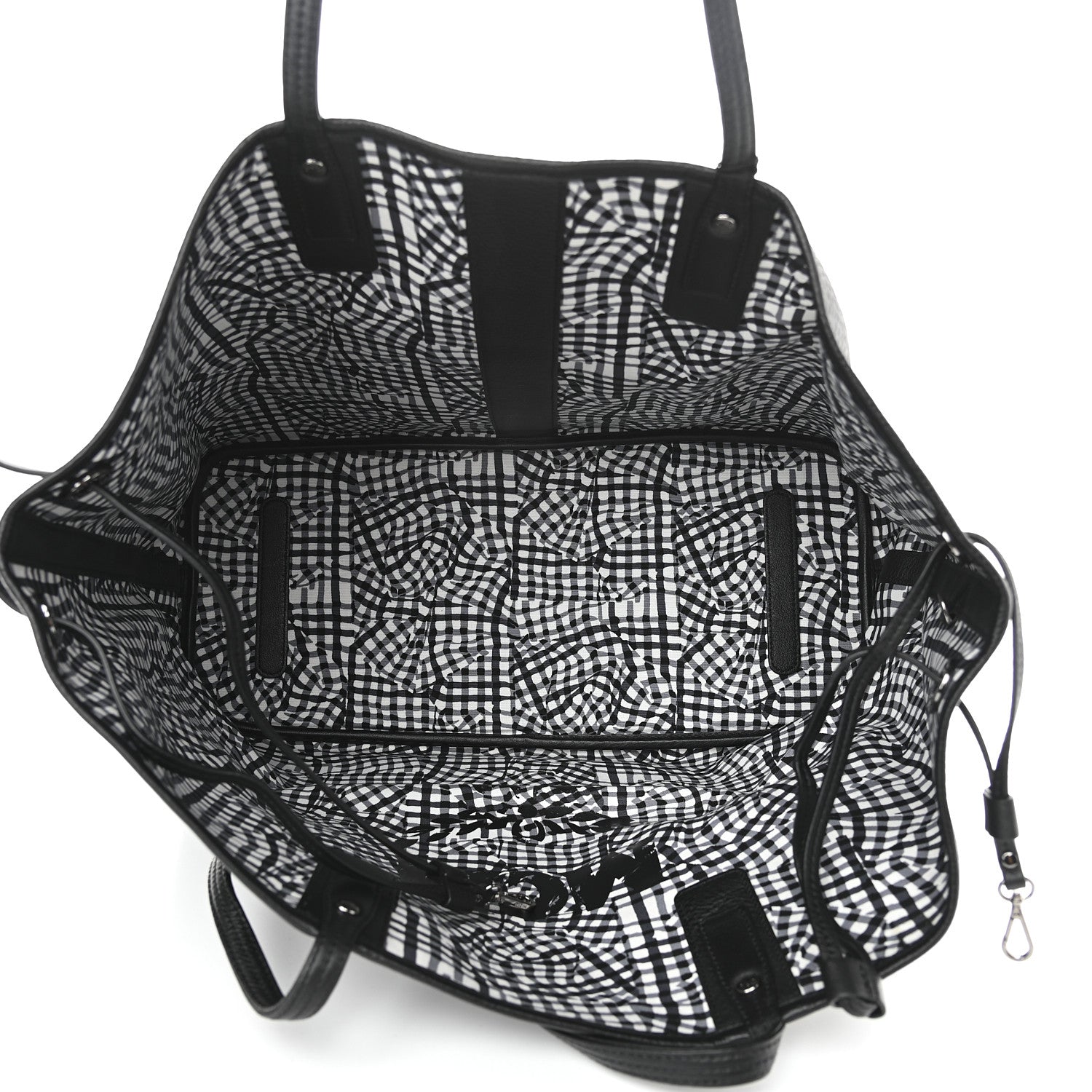 MCM Visetos Large Liz Reversible Shopper Tote Black 9 of 14