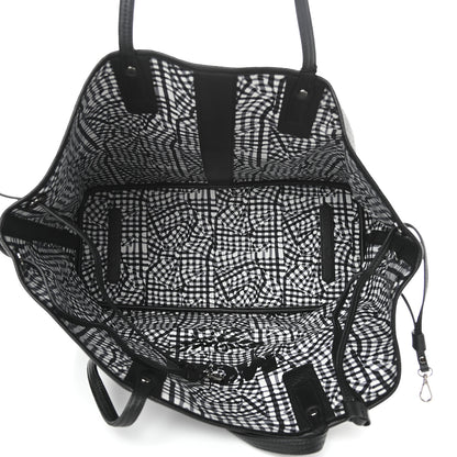 MCM Visetos Large Liz Reversible Shopper Tote Black 9 of 14