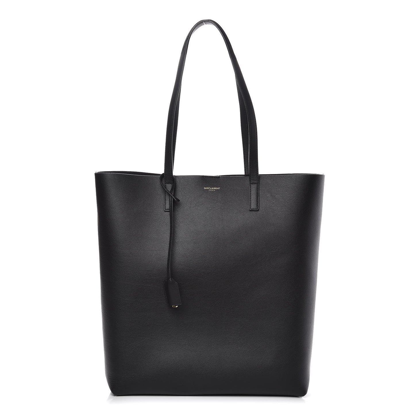 Calfskin Medium Shopping Tote Black