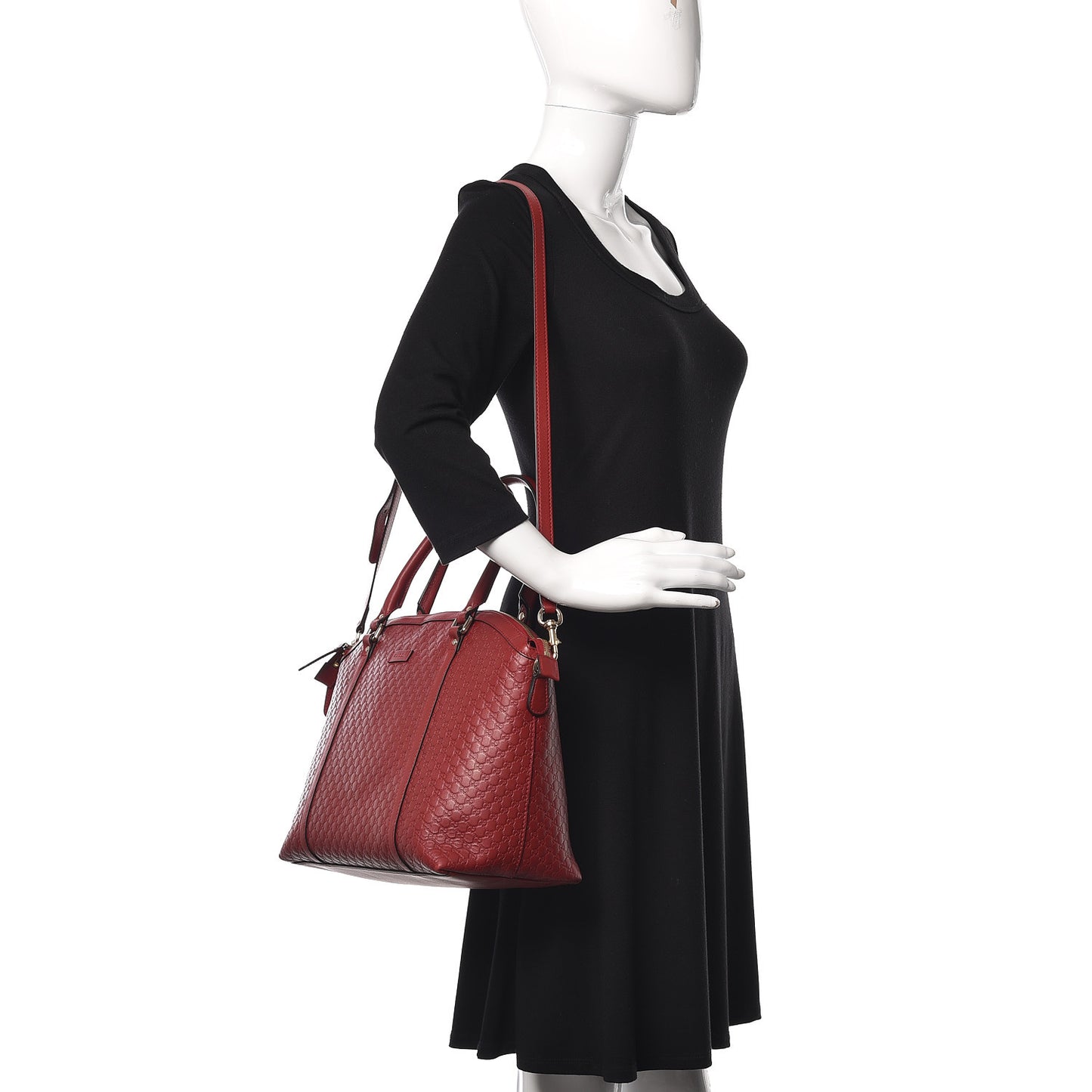 Soft Microguccissima Dome Satchel Red