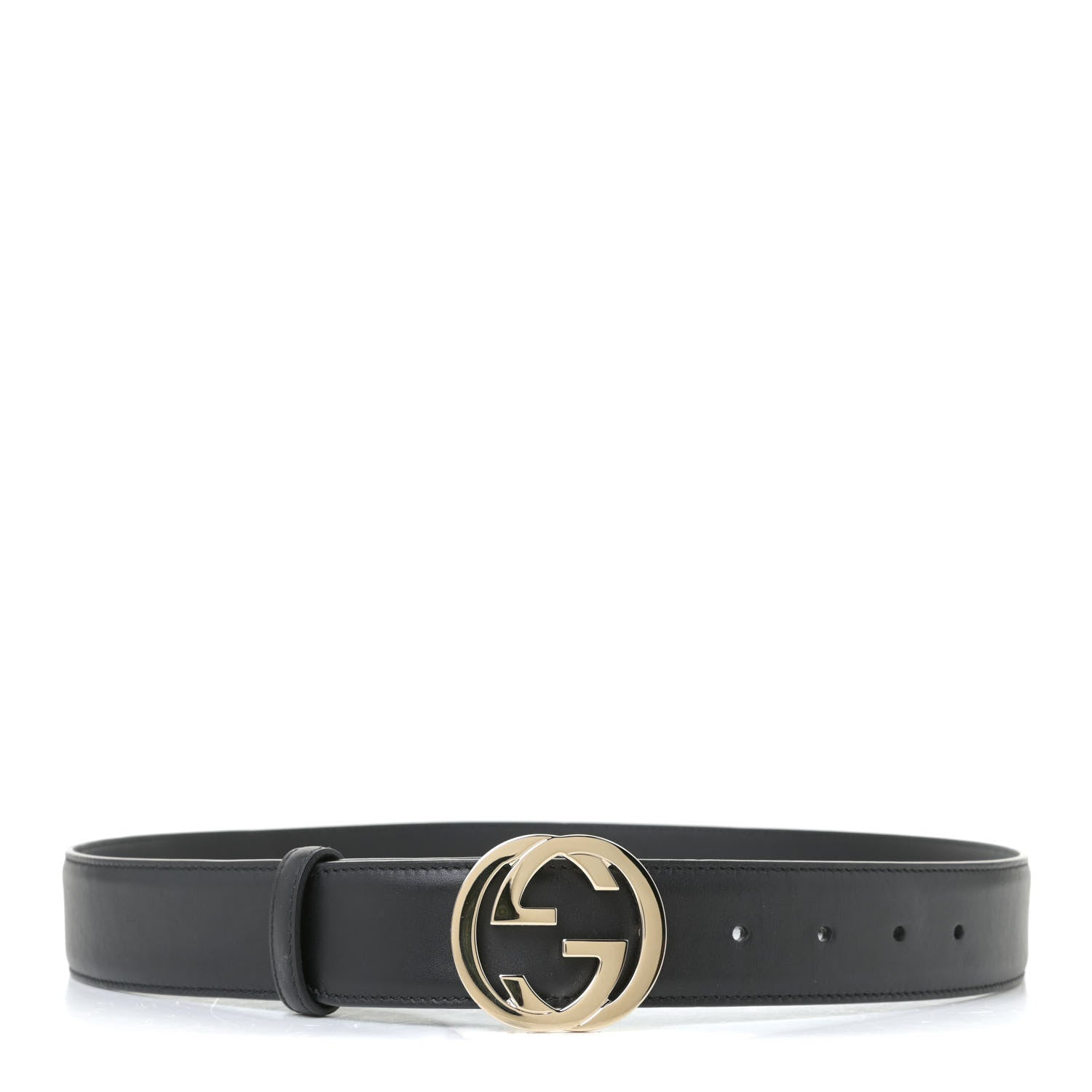 Gucci Calfskin Interlocking G 37mm Belt 85 34 Black 5 of 6