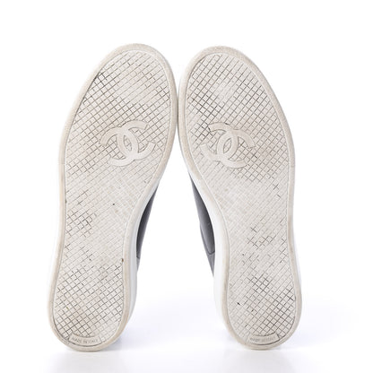 Chanel Calfskin CC Womens Sneakers 37.5 Black 8 of 9