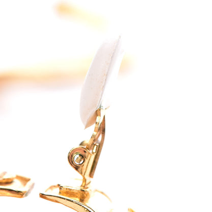 Chanel CC Large Drop Clip On Earrings Gold 7 of 10