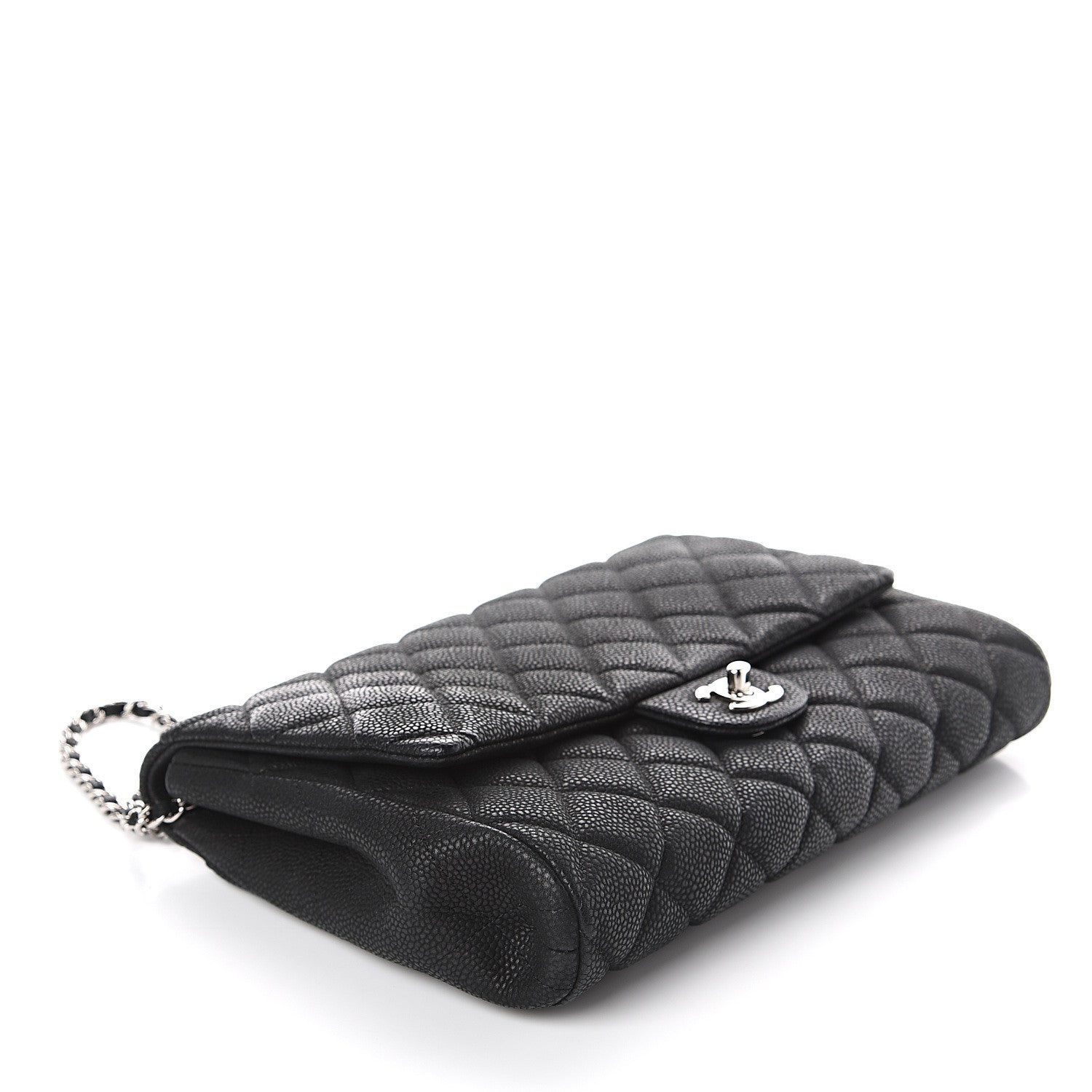 Chanel Caviar Quilted Clutch With Chain Flap Black 3 of 9