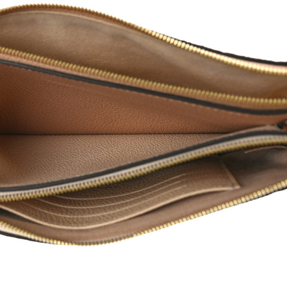 Louis Vuitton Empreinte Double Zip Pochette Beige Rose Creme 6 of 10