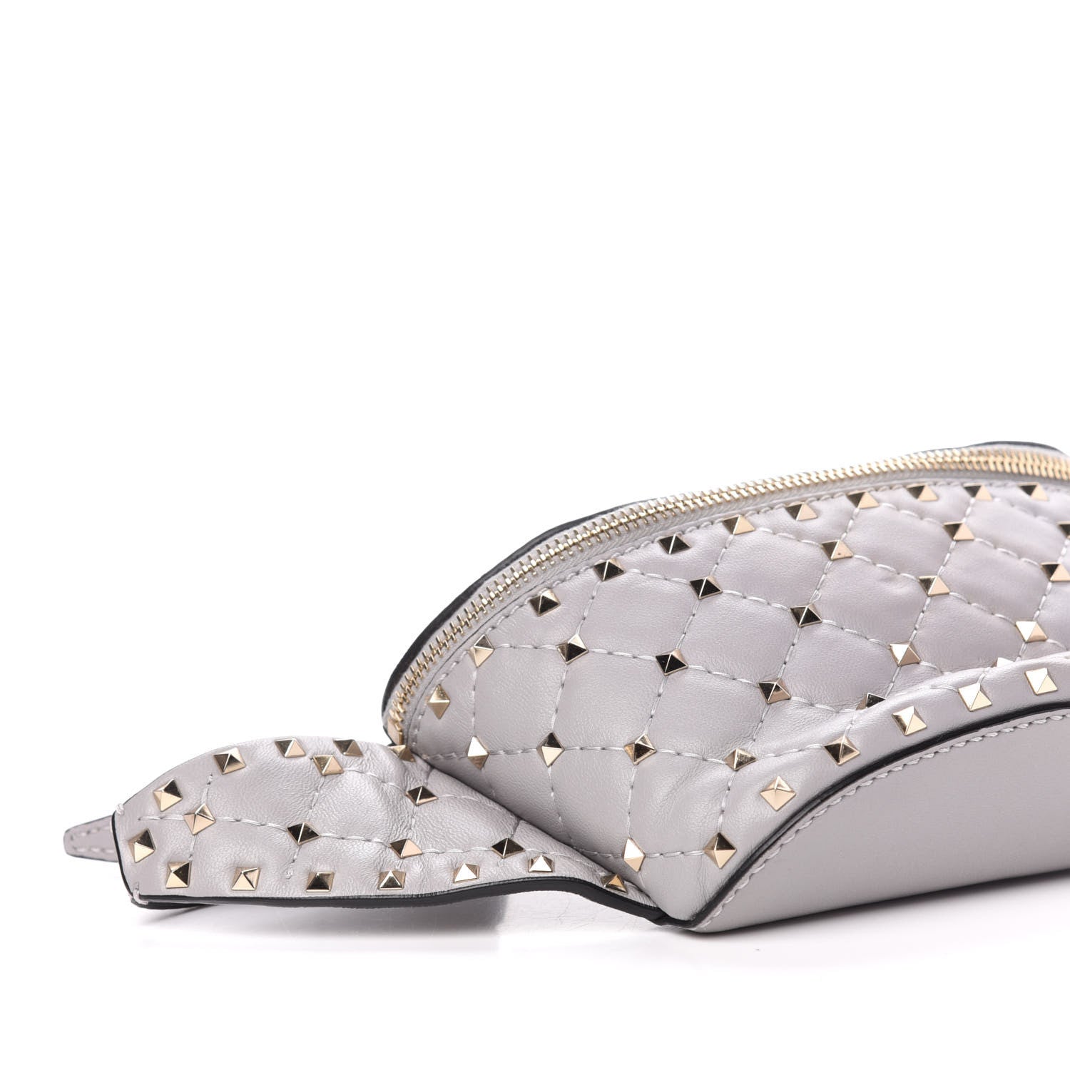 Valentino Garavani Nappa Rockstud Spike Belt Bag 95 Pastel Grey 7 of 9