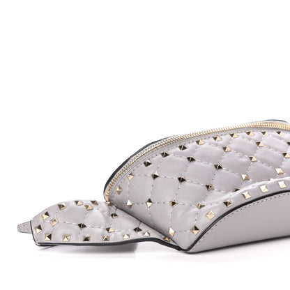 Valentino Garavani Nappa Rockstud Spike Belt Bag 95 Pastel Grey 7 of 9