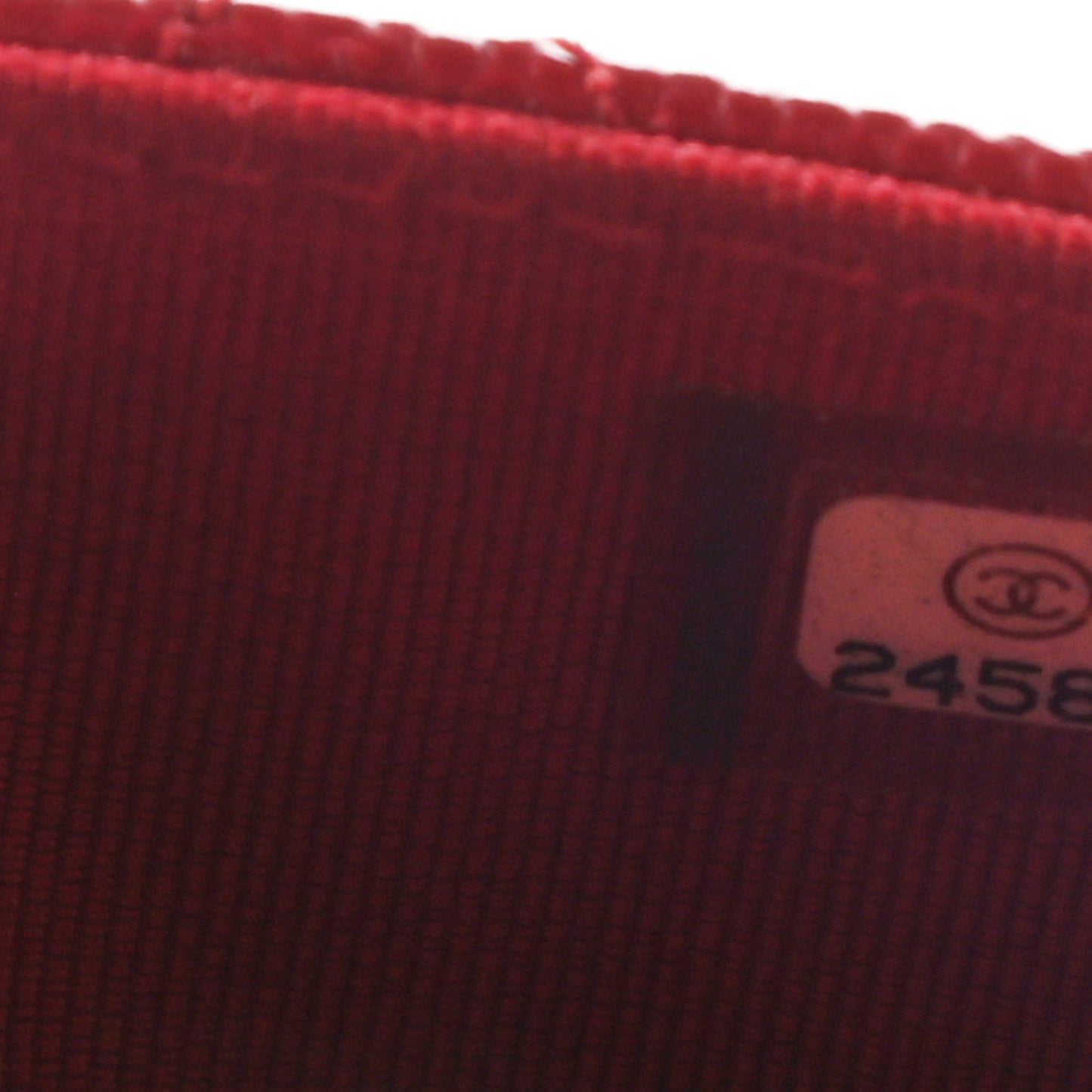 Caviar Quilted Flap Card Holder Dark Red