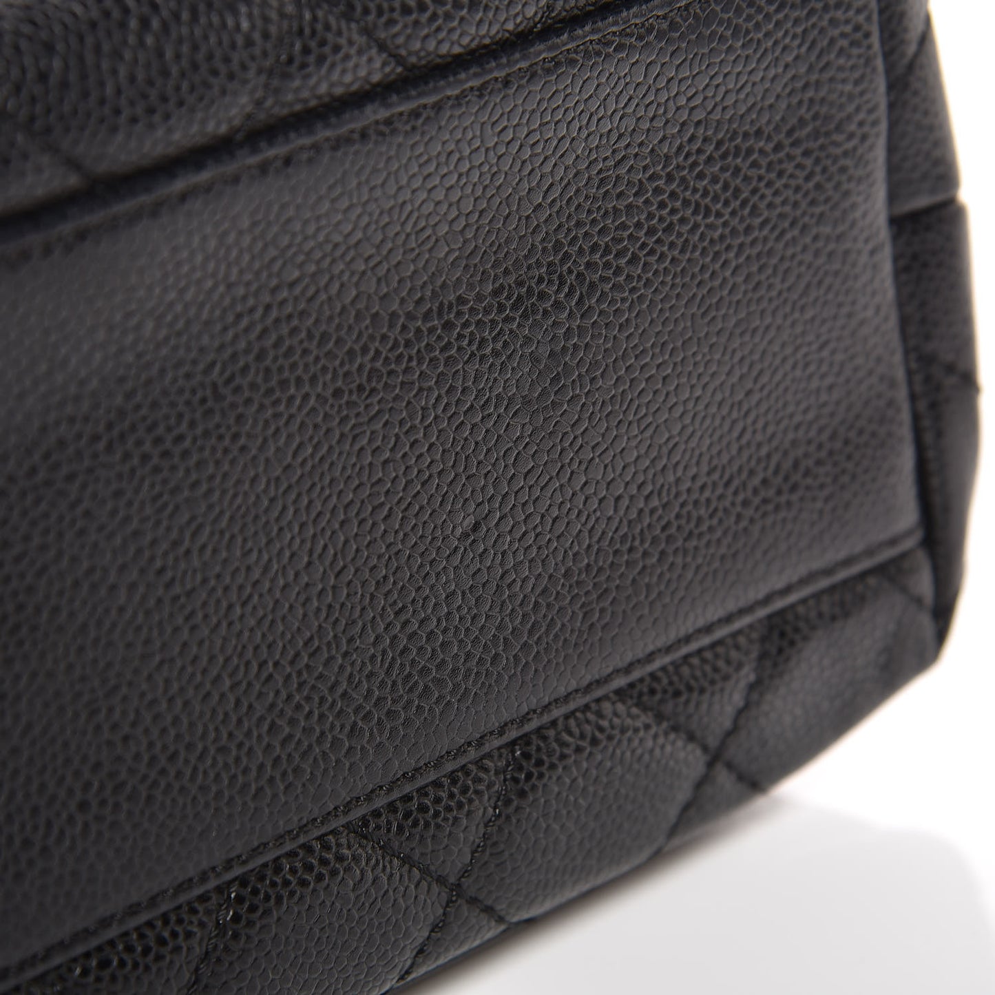 Caviar Quilted Jumbo Kelly Flap Black