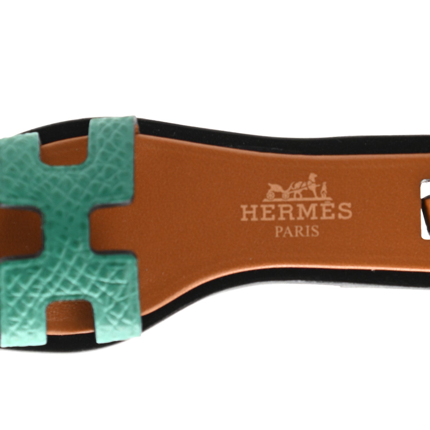 Hermes Epsom Butler Calfskin Hunter Oran Nano Bag Charm Vert Jade 3 of 4