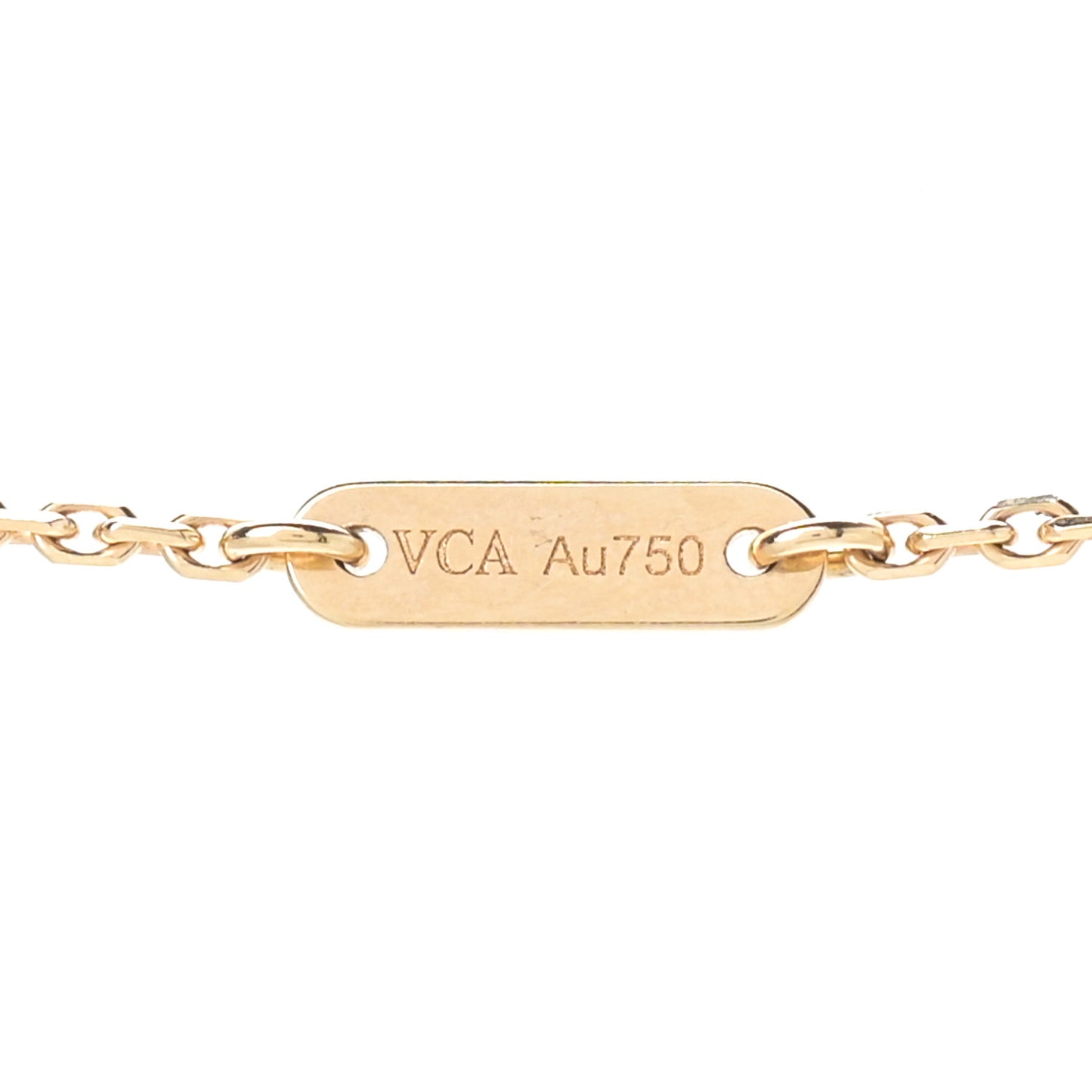 18K Yellow Gold Mother of Pearl Sweet Alhambra Butterfly Pendant Necklace