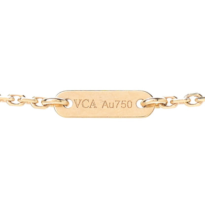 Van Cleef & Arpels 18K Yellow Gold Mother of Pearl Sweet Alhambra Butterfly Pendant Necklace 5 of 7