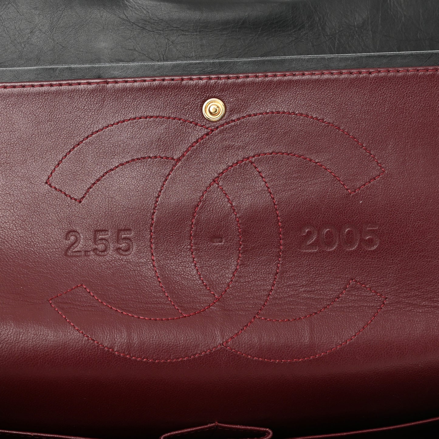 Aged Calfskin Quilted 50th Anniversary 2.55 Reissue 227 Flap Black